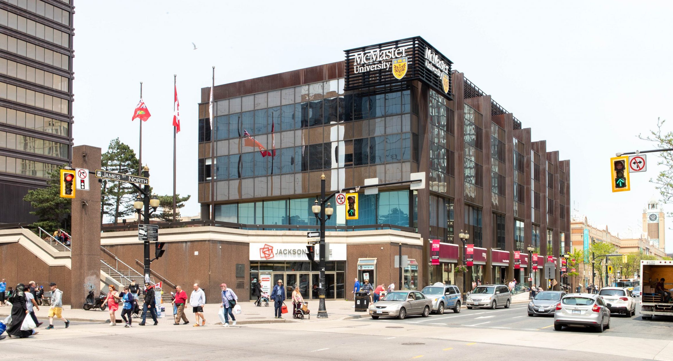 Picture of Jackson Square Intersection, featuring McMaster Building