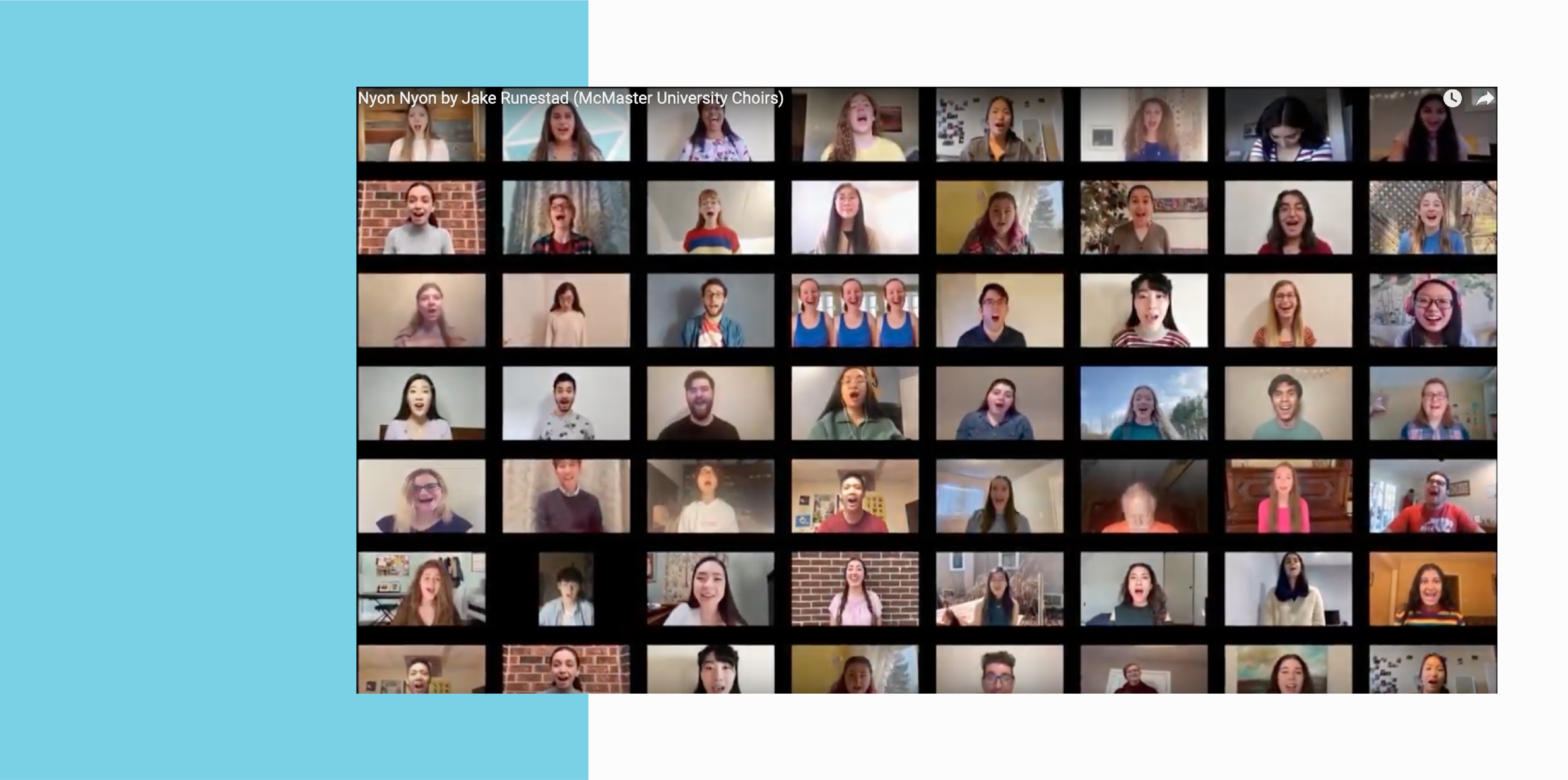 Image made up of many video stills