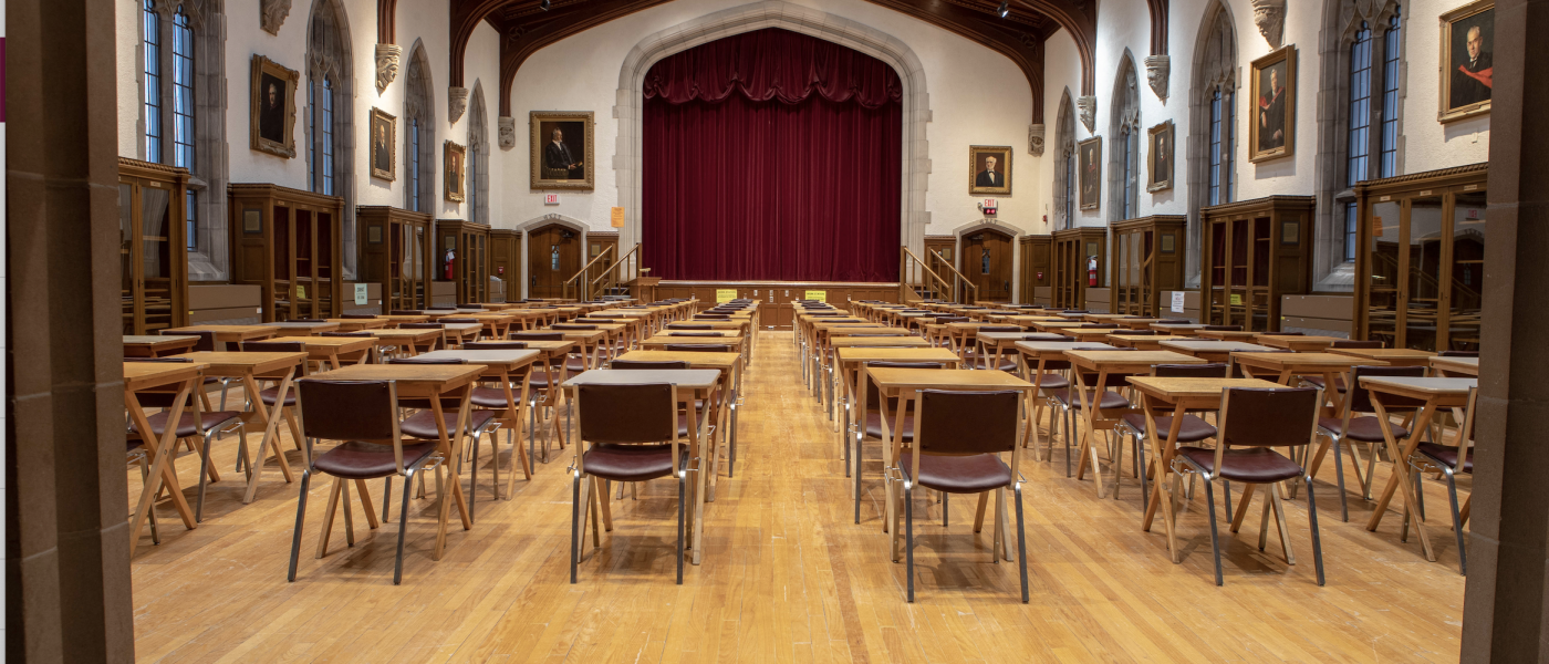 Photo of Convocation Hall - Exam Set up