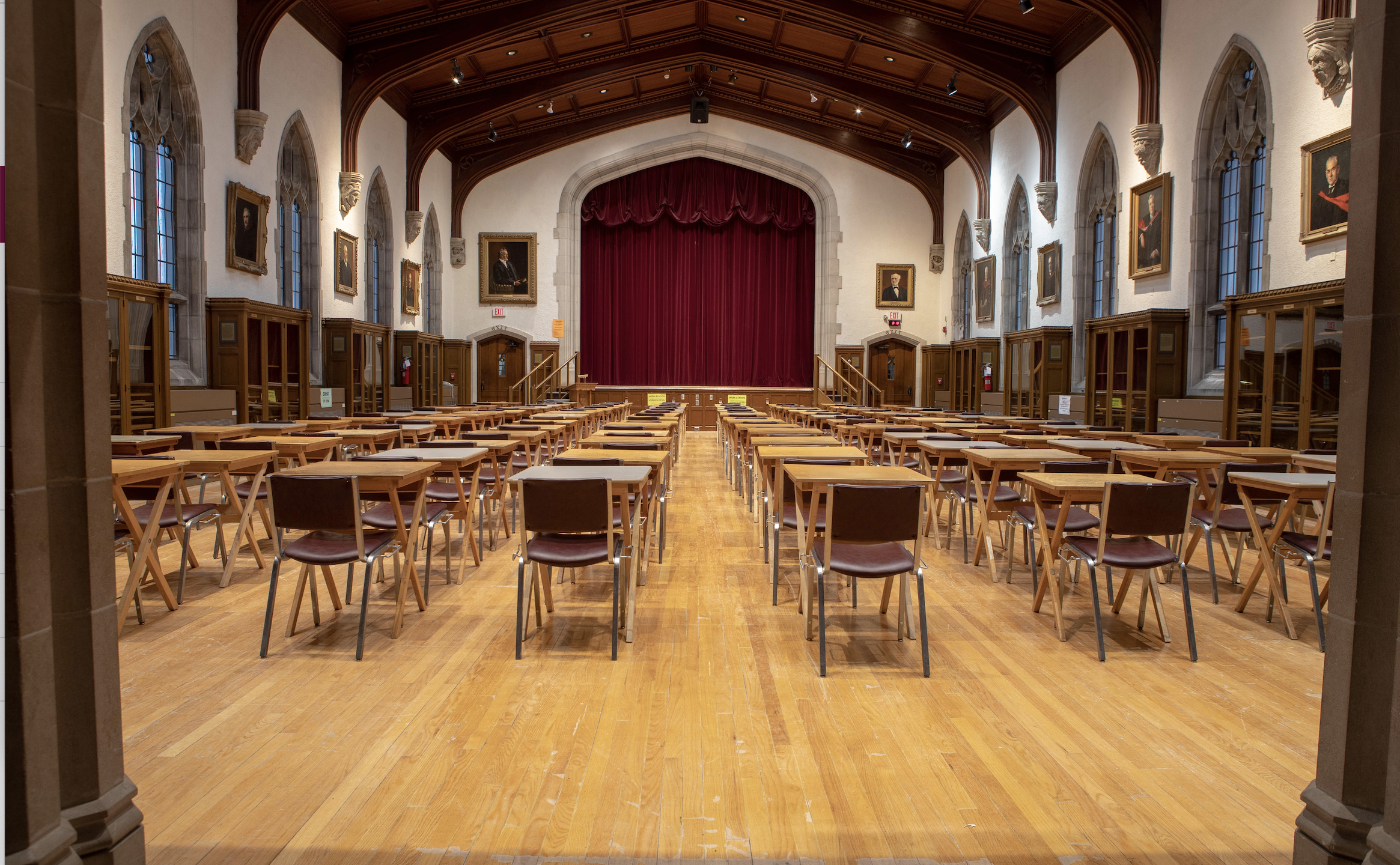 Photo of Convocation Hall - Exam Set up
