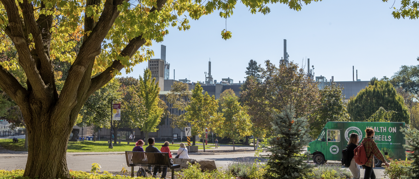 Picture of Students walking on McMaster Main Campus