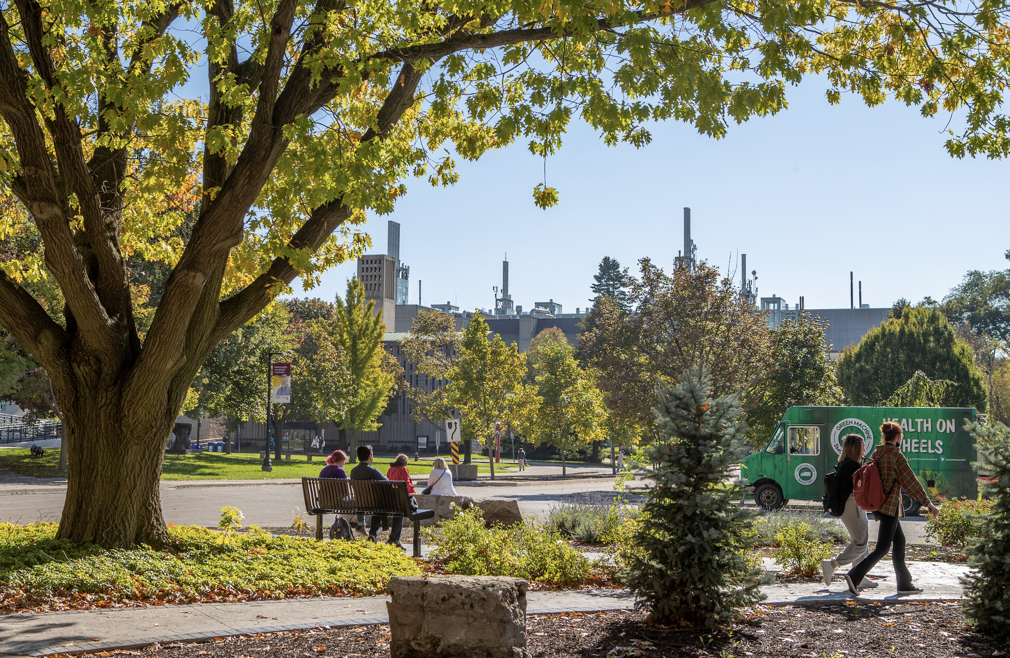 Picture of Students walking on McMaster Main Campus