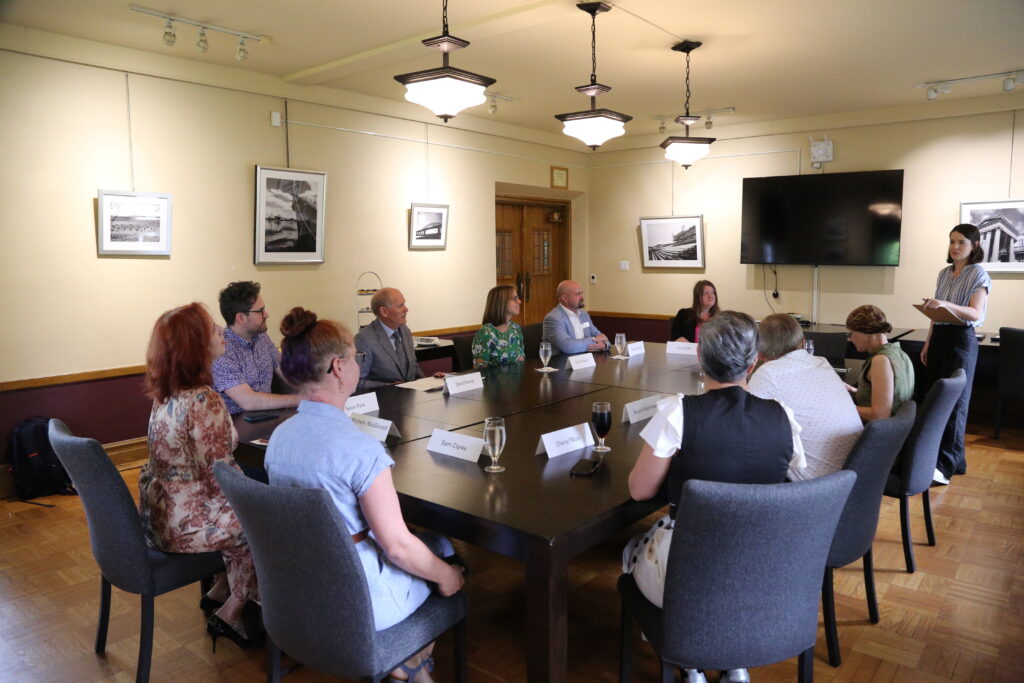 Left to right: Michelle MacDonald, Sean Park, David Farrar, Nikol Piskuric, Mel Rutherford, Lori Goff, Jenny Blaney, Kim Dej, Bruce Wainman, Cheryl Main, Sam Clarke.