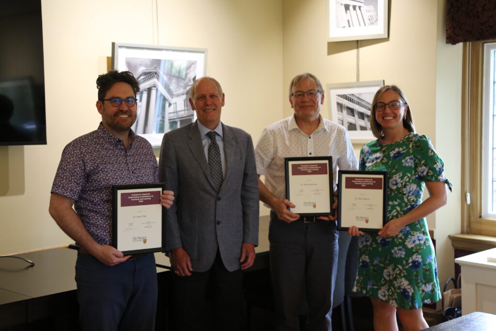 Left to right: Sean Park, David Farrar, Bruce Wainman, Nikol Piskuric