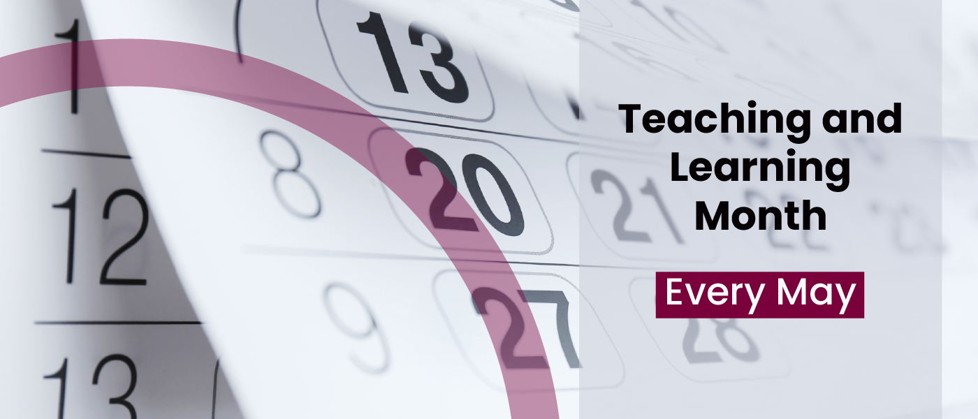 Teaching and Learning Month banner showing generic calendar image